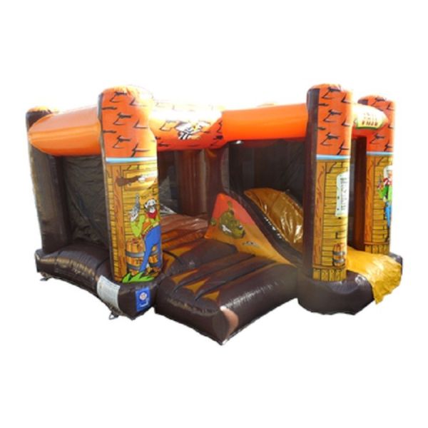 Commercial Jungle Inflatable Combo 2 In 1 Combo Bounce House With Side