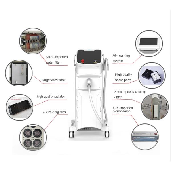 Vertical E Light Laser Hair Removal Machine Remove Vascular And Improve Face Redness