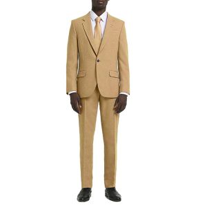 Best Beige Flannel Mens Tuxedo Suit Custom Stylish Slim Fit wholesale