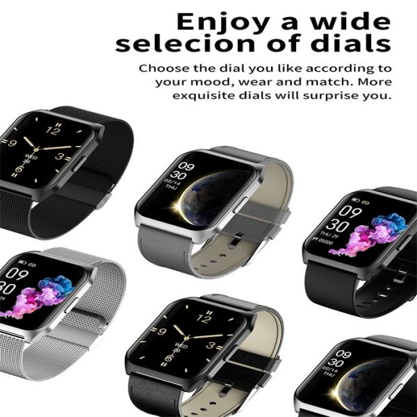 E17z Sports Smart Watch Men Women New Bt Call Custom Dial Sleep Monitor Smartwatch E17z