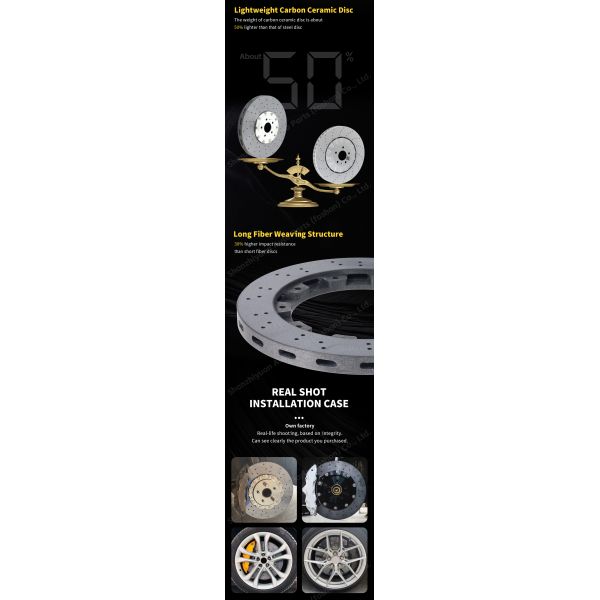 HEUR Carbon Ceramic Brake Upgrade Kit 380*38mm Front BBK Fit Lamborghini Gallardo