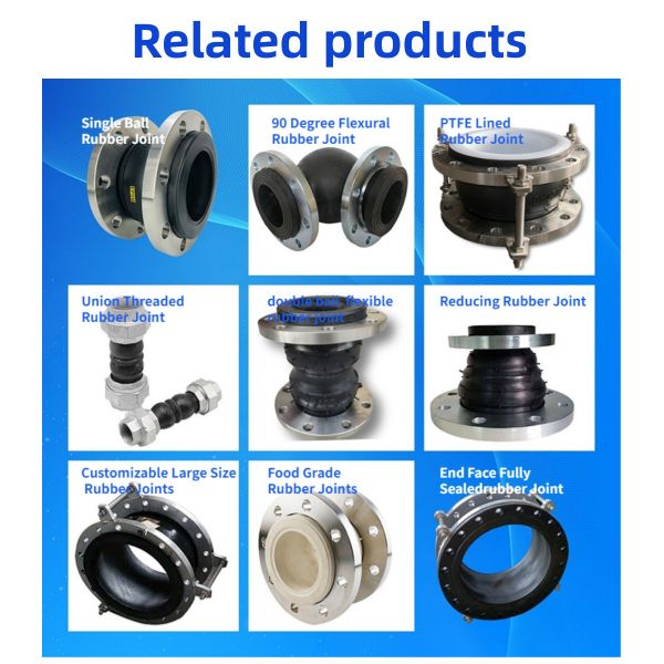 NBR Material 90 Degree Flexible Rubber Elbow Expansion Joint for High Pressure Testing