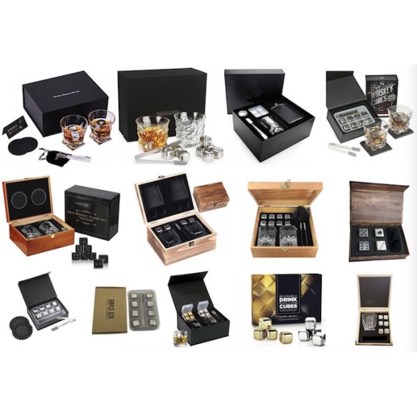 Ice Cube Silver Mirror Polishing Metal Wine Cooler 27MM