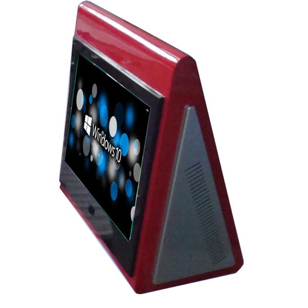 Rugged Small Foot-print Desktop Kiosk Made Of Cold-rolled Steel And With Vandal Proof IR Touchscreen