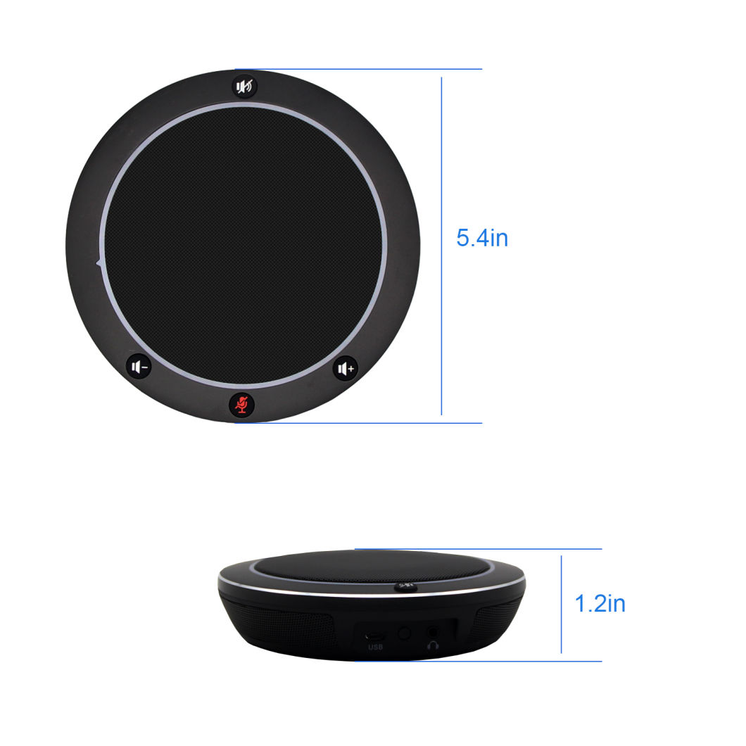Factory Price Omnidirectional USB Conference Microphone for Skype Desktop Computer Mic Speaker Speakerphone 360d Audio Pickup
