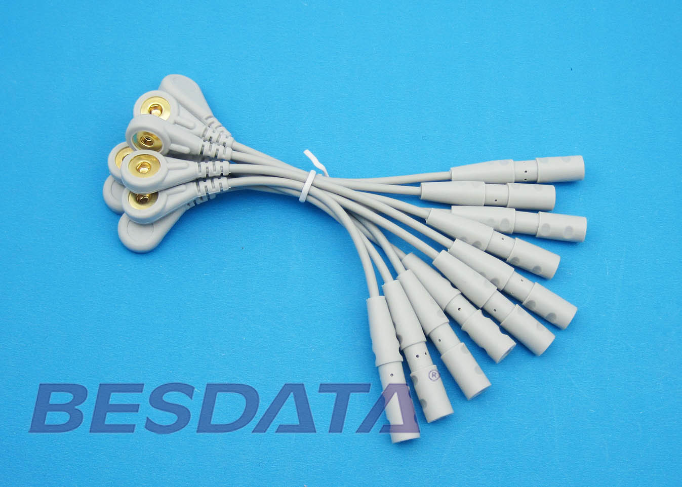 10 Leads EKG Cable Electrodes Adaptor Din 3.0 / Banana 4.0 Plug Conver To Snap Type
