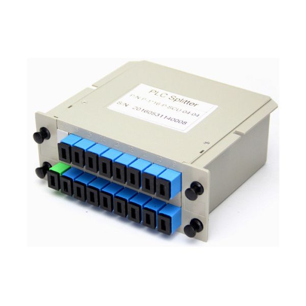 SC APC Plc Fiber Optic Splitter 1X16 Cassette Single Mode