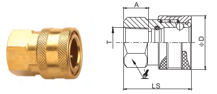 1/4 CNC Machining Brass Quick Coupler Compatible With Parkera Hansen St