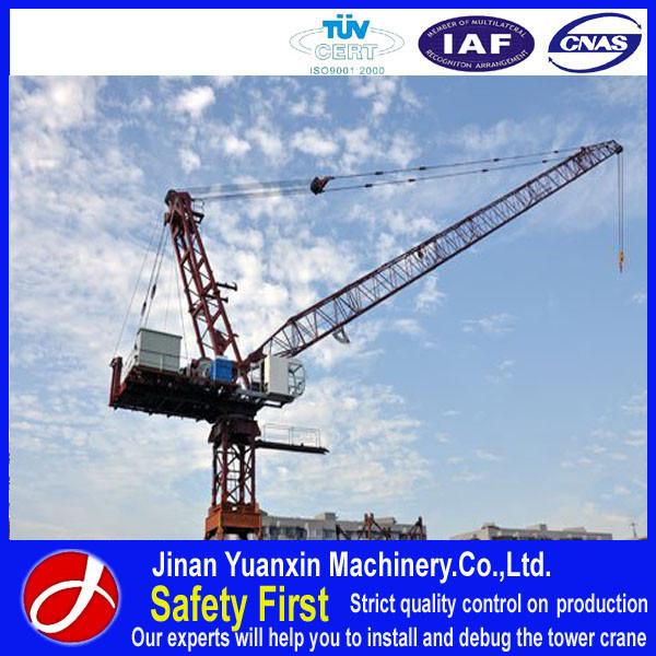 Cheap Good quality 10t QTD125 self raising luffing jib crane for sale