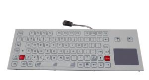 USB cable with 12 FN keys panel mounted keyboard with rugged touchpad