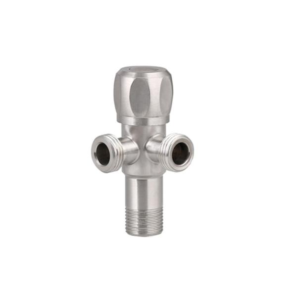 Cheap 304 SUS 2 Way Angle Valve Toilet Water Stop Valve 10*5.5*3.5 for sale