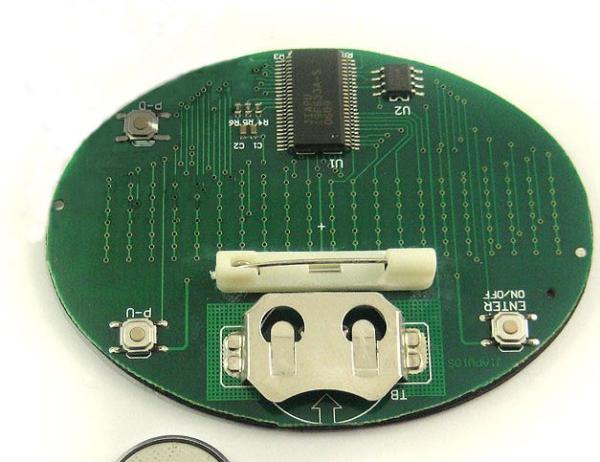Cheap Scrolling Oval LED display panel mini name badge for sale