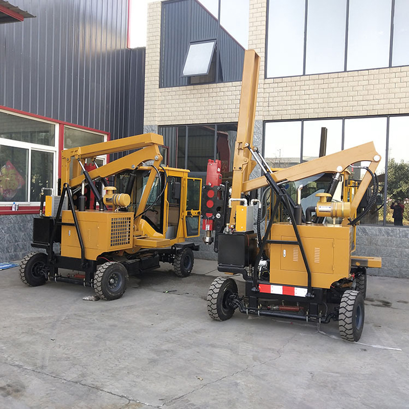 Construction Pile Driver Machine Hydrualic Guardrail Pile Driving Machine