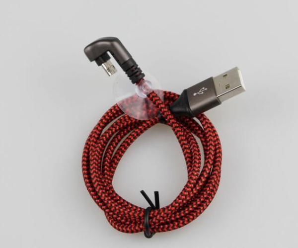 Cheap Zinc Android Devices Right Angle USB Cable / Left Angle Micro USB Cable for sale