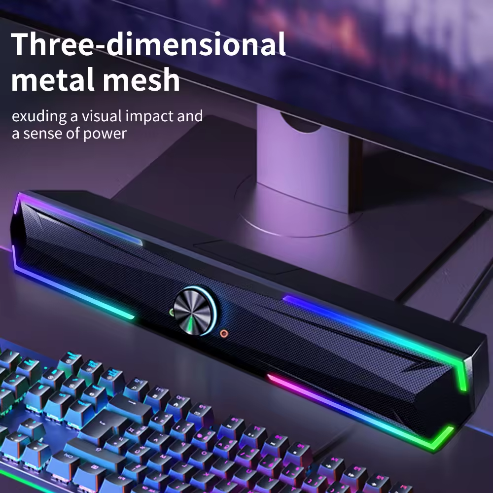 RGB Lights Wireless Charging Bluetooth Speaker For Small Business And Office 118*77*43mm