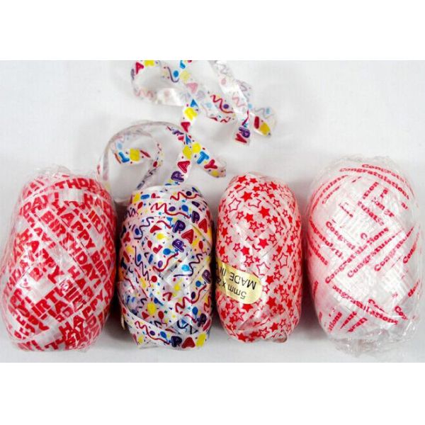 Easter Egg Printed Ribbon , Curling Ribbon Eggs 5mm x 10m printing cops for gift packing