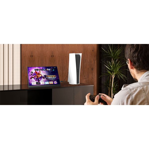 Large Portable Monitor 18.5 inch 1080P FHD USB-C with Kickstand for Gaming Laptop Xbox PS4/5