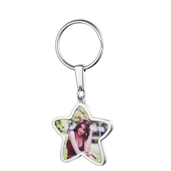 Promotional Blank Metal Keychain Double Sided Sublimation Heart Keychain Custom Keychains For Business