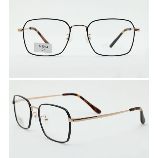 Square Metal Eyeglasses Frame Stainless Steel Frame Durable Reading Computer Glasses for Unisex Prescription Eyeglasses