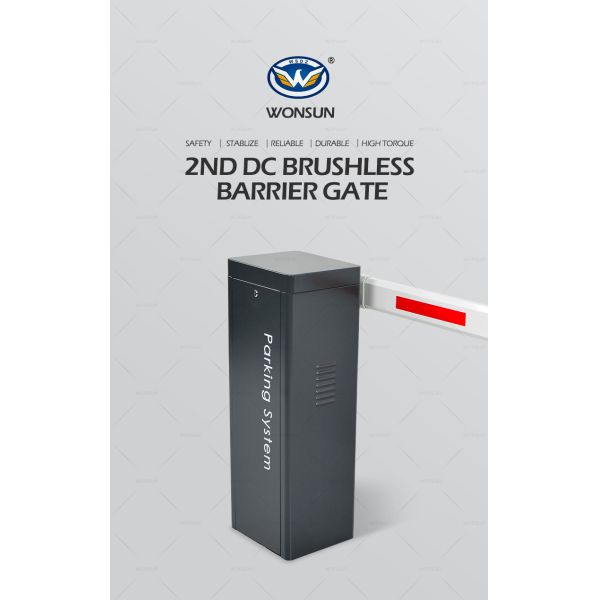 DC Motor Security Parking Automatic Gate Barriers With 100*45 Fence Straight Arm