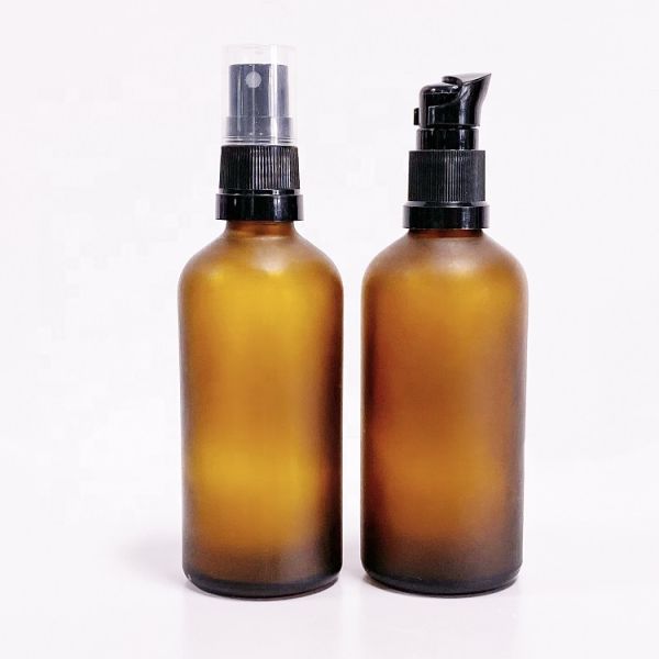 Customised 30ml Matte Clear Foundation Pump Bottle Square Glass Pump Bottles