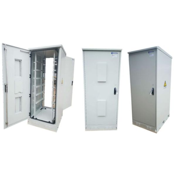 Galvanized Steel 40U Outdoor Weatherproof Box 19" Rack IP55 Base Station Enclosure