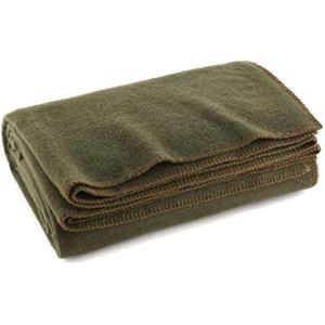 China Wholesale Soft 80% Wool Blanket Military Use Army Green on sale