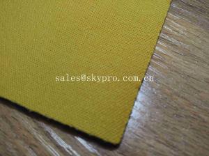 Best Yellow Heat Resistant Neoprene Fabric Roll 1mm SBR Rubber Sheets Coated wholesale
