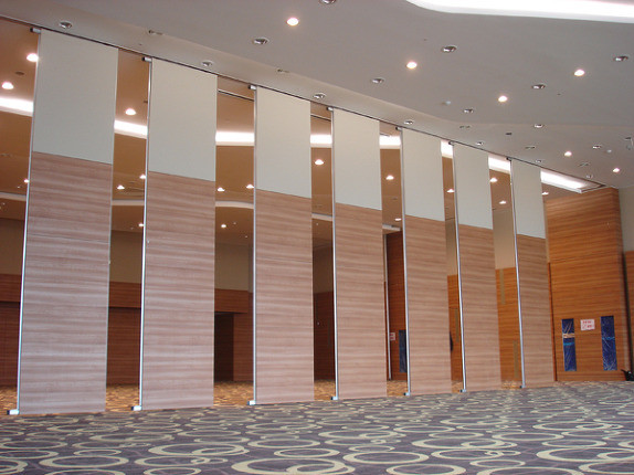 Melamine Wooden Movable Operable Acoustic Partition Wall For Art Gallery