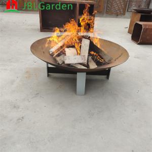 China Outdoor Corten Steel Wood Burning Fire Pit Table Decorative on sale
