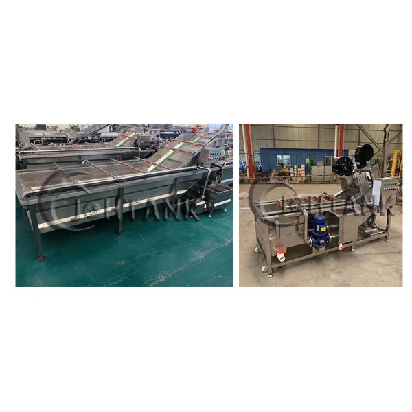 5000kg/h Fruit And Vegetable Processing Line , Water Bubble Cleaning Machine 5000kg/h