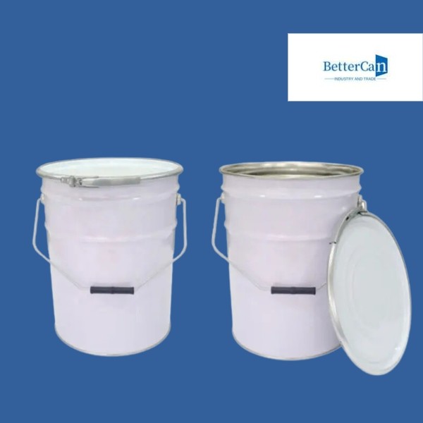 Tinplate 5 Gallon Paint Pails 20L Metal Bucket With Lid