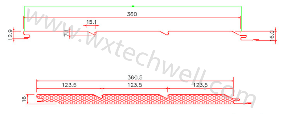 380mm PU Foam Insulated Exterior Decorative Wall Panel Production Line With Coat Machine