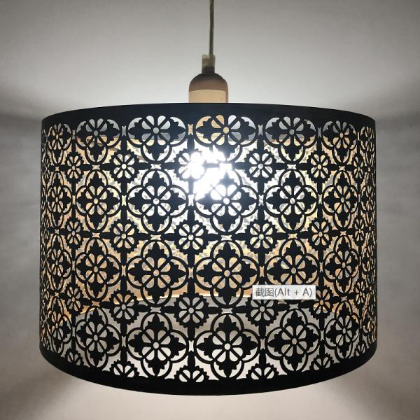 Cheap Large Pattern Perforated Metal Lamp Shade Dia 1000mm Drum Ceiling for sale