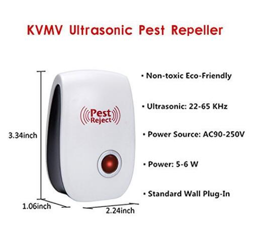 Indoor Attack Wave Sonic Insect Repeller Wall Plug ABS Shell