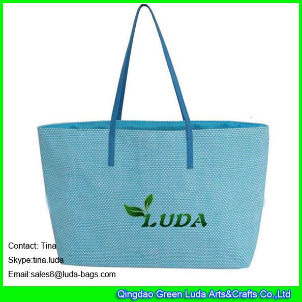 Cheap LUDA  blue cheap handbags online paper straw beach bags and totes for sale