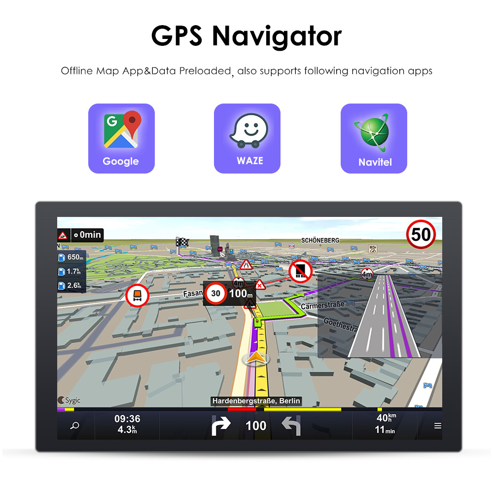 Universal Car Fitment 2.5D IPS Touch Screen 2 32G Android 12 Car Multimedia Player 9/10 Inch Radio Audio Head Unit