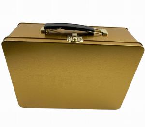 China Rectangle Food Grade Metal Lunch Tin Storage Container Food Gift Packaging on sale