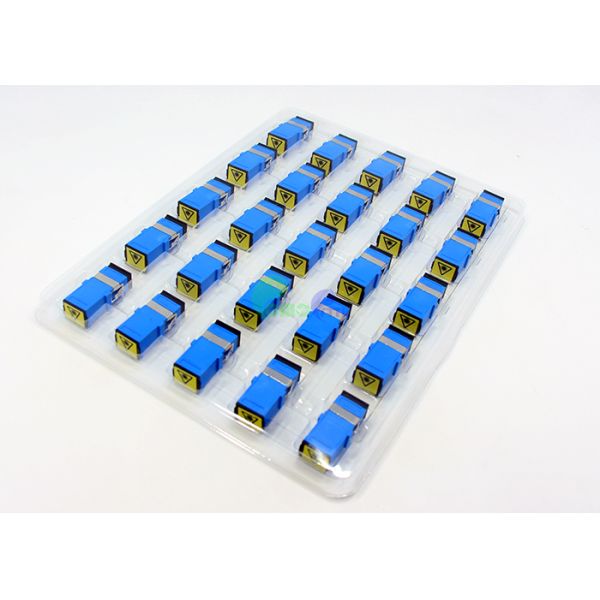 SC UPC SM Simplex Fiber Optic Adapter Blue Plastic Auto-shutter With reduced Flange IL < 0.2dB