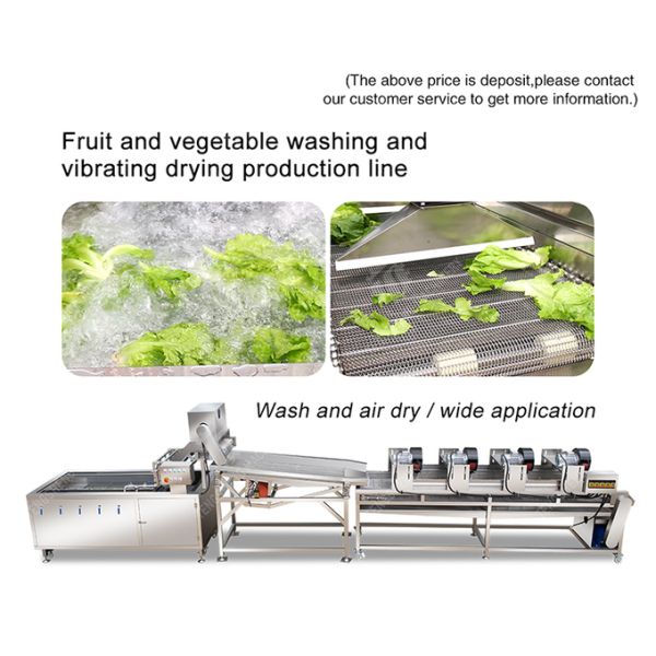 4.5KW Fruit And Vegetable Processing Line Vibration Draining Equipment