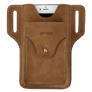Best Retro Leather Men Belt Bag OEM With Front Hasp Pocket wholesale