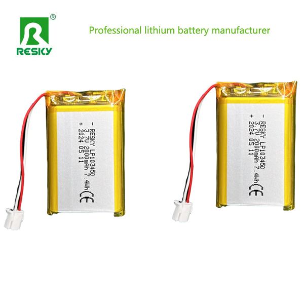 Flat Lithium Polymer Battery Cell 523450 603450 803450 103450 3.7v 2000mAh Lipo Batteries