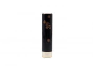 Best Black Round Lip Balm Containers Magnet Press Button Tube With Printing wholesale