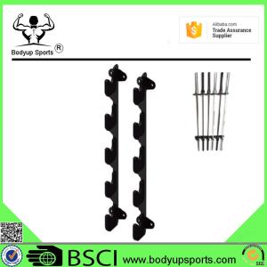 Vertical Barbell Storage Rack , Barbell Weight Rack Cast Iron Material