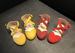 China Summer Little Kids Ankle Strap Ballet Flats on sale