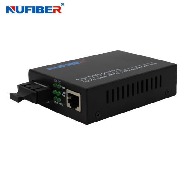 Cheap 10 100M SM 1310nm 20km SC Dual Fiber Media Converter for sale