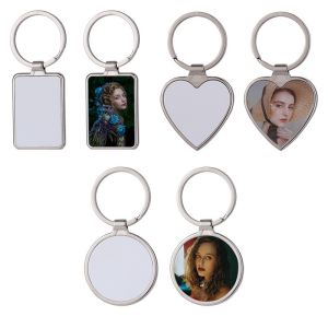 Advertising Promotional Gift Metal Sublimation Alloy Key Chain Blank Llaveros