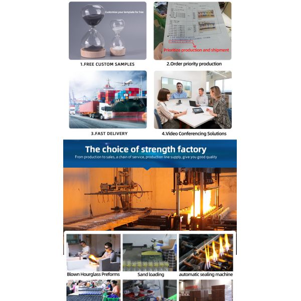 Custom Decorative Sand Timer 60 Minute 30 Minute 50 Minute With Wood Base