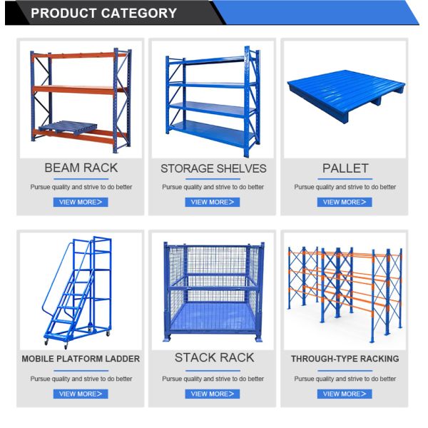CE Certified Heavy-Duty Drive-In Racking System, Exquisite 5-Level Through-Type Warehouse Racking