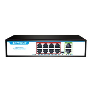 China Factory OEM/ODM 8 Port POE Switch 8*1000mbps POE port,2*1000mbps Uplink Port for IP Camera NVR on sale